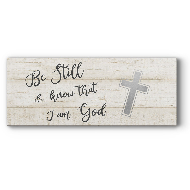 Picture of Trinx Be Still Cross On Canvas Print | Wayfair